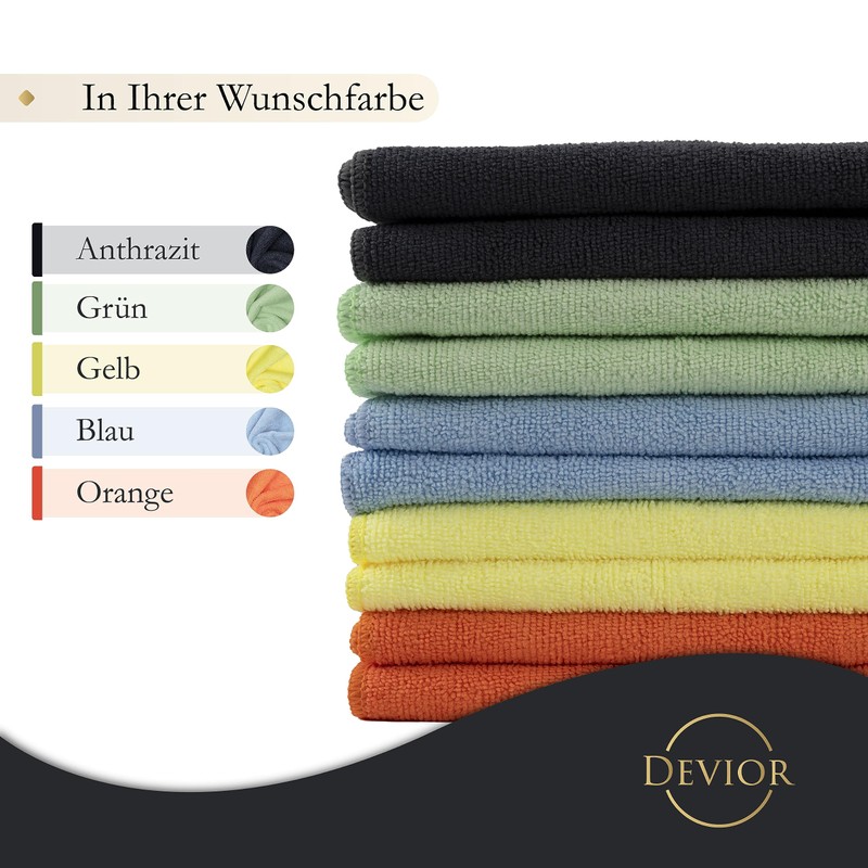 Devior Microfibre Cloths 40 x 40 cm Set of 10