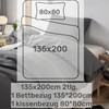AYSW Brushed Microfibre Bed Linen, 1 Duvet Cover (135 x