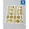 XIAXIN TSS-607G [Waterproof PVC Glitter Processing] Number Sticker Set, Weatherproof,