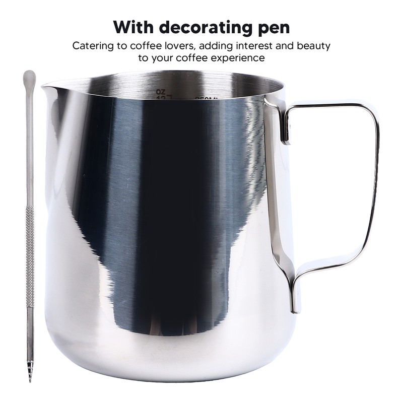 Milk Frothing Pitcher 350ml 304 Stainless Steel Milk Jug Coffee