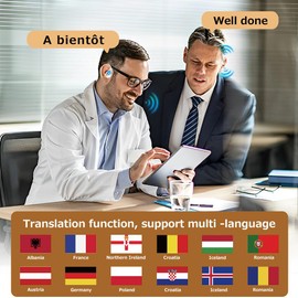 Hiolpen AI Translation Earbuds Real Time OWS 3-in-1 Translator Earbuds 144 Languages Wireless OWS Bluetooth 5.4 Earphones Fit iOS Android Two Way Translator Earbuds Ideal for Travel and Business