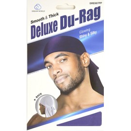 Dream Deluxe Du-Rag Purple Smooth & Thick, Stretchable, Wrinkle Free, 100% Polyester