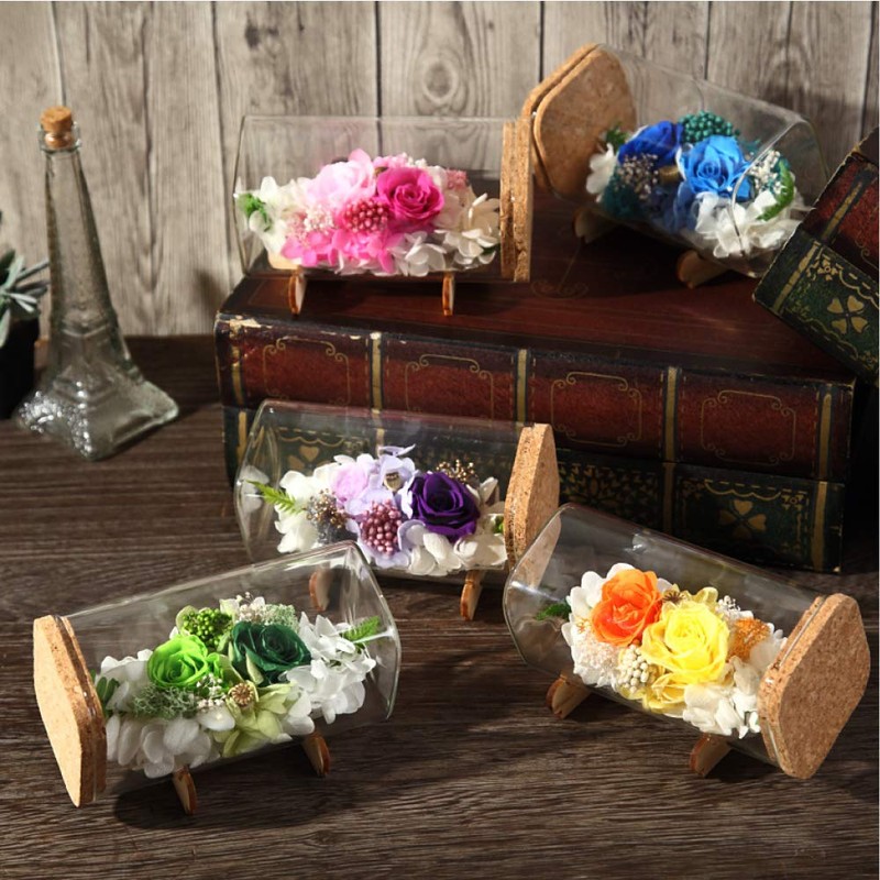 Teat Sight Preserved Flower Flower Bottle Gift Box Soleil (Rose,