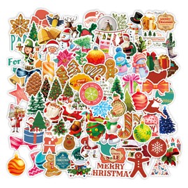 2023 Christmas Theme Stickers, 100PCS Non-Repeating Vinyl Waterproof Holiday Stickers, Holiday Gifts for Kids and Teens, Xmas Party Favorite