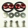 JDMSPEED Red Universal CNC Billet Bumper Trunk Quick Release Fastener