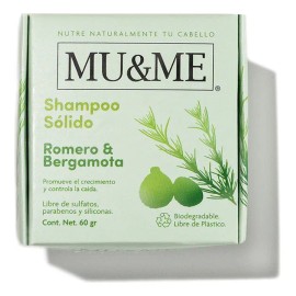 Shampoo Solido Mu&me Romero & Bergamota Crecimiento 60gr