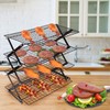 PowerKing Upgraded Collapsible 4-Tier Cooling Rack, Adjustable Stackable Non-Stick Wire