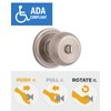 BRINKS - Stafford Bedroom Bathroom Privacy Lockset Door Knob, Satin