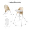Mallify Foldable High Chair, Space-Saving Portable Baby High Chair with