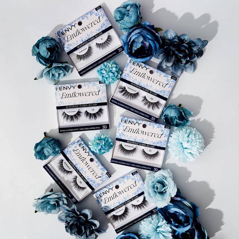 iEnvy Emflowered Natural Blooming Effect Fake Eyelashes Flared 3D False