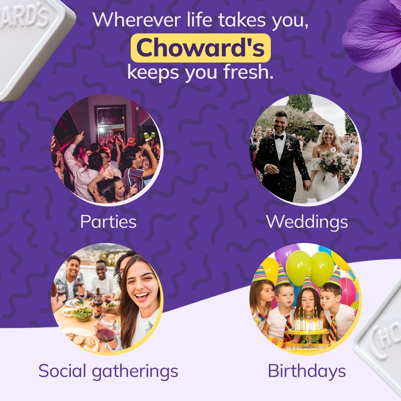 Choward's Violet Mints Candy | Bold Aromatic Flavor | Perfect