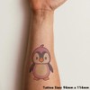 'Cute Penguin Kawaii Style' Temporary Tattoo - Water Resistant, Skin-Safe,