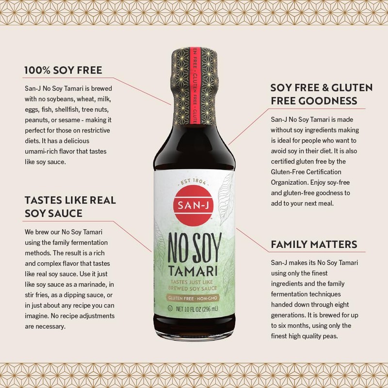 San-J - No Soy Tamari - Specially Brewed Soy Sauce