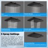 Hibbent Upgraded 13'' Dual Filtered Rainfall Shower Head Combo with