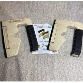 Infidez Wooden Pull Up /Push Up Handle Set