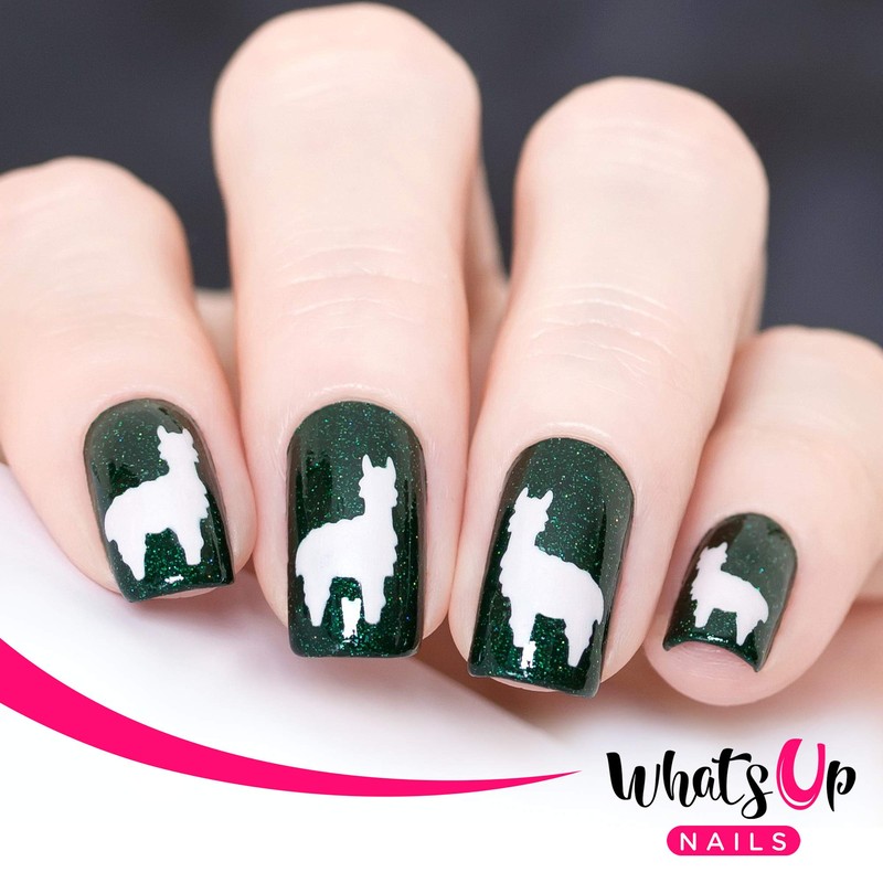 Whats Up Nails - Llama Vinyl Stencils for Nail Art