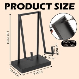 Shimeyao Metal Display Easel Stand 8 x 5 x 3 Inch Black Tabletop Easel Stand Modern Abstract Tabletop Display Holder for Books Plate Photo Frame Artwork Record Albums