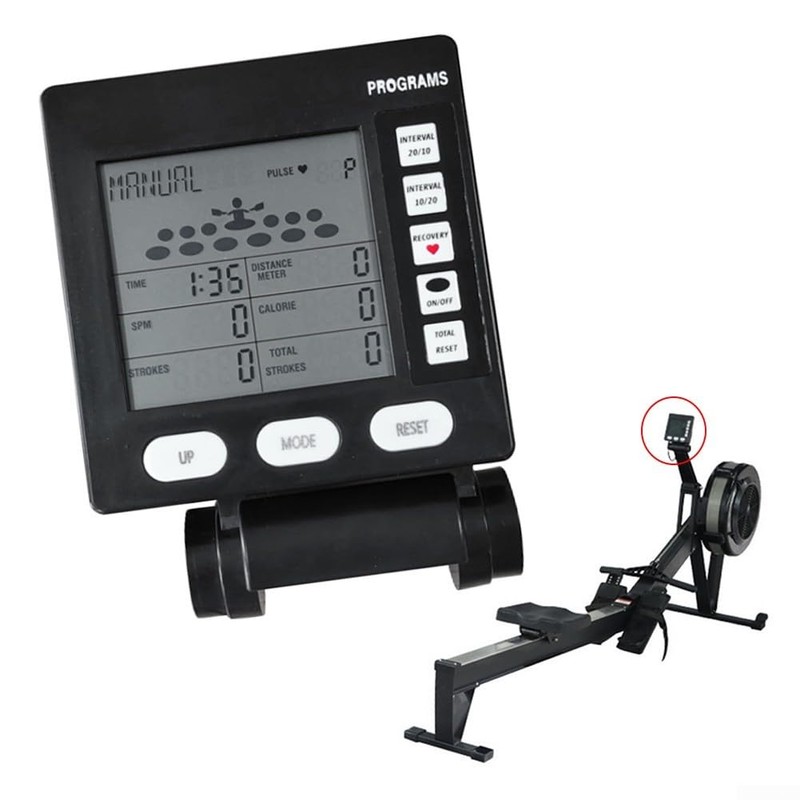 Multifunctional Rowing Machine Counter Speedometer LCD Display Counter Monitor Rower