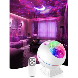 One Fire Galaxy Light Projector, 42 Colors Star Projector Galaxy Light+Moon+Clouds, Unique Rhythm Mode, Dimmable+Remote Control Starlight Projector, Adults, Kids