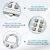 sourcing map Combination Padlock, 6-Digit Push Button Padlock 3-Position Locking