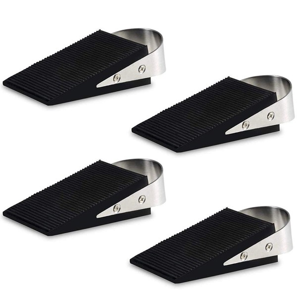 Door Stopper Wedge - ASelected 4 Pcs Heavy Duty Metal