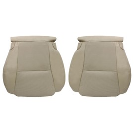 SecosAutoparts LA00 LA03 Cashmere Tan Front Driver & Passenger side Bottom Perforated Microfiber Leather Replacement Seat Cover Compatible with Lexus GS300 GS350 GS430 GS450h GS460 2006 2007 2008 2009