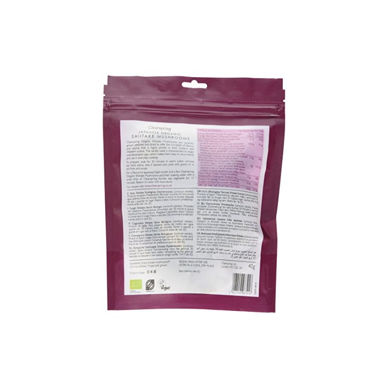 Clearspring Organic Japanese Shiitake Mushrooms - Dried