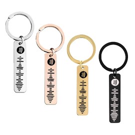 Music Note Charm Keychain, Musician Gift, Music Lover Gift, Orchestra Gift, Band Gift, Music Teacher Gift, Musician Jewelry, Musician Gift for Women, Musician Gift for Men (Black)