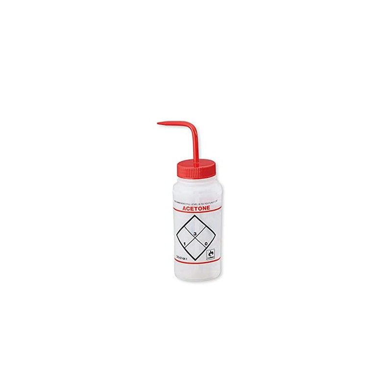 As One 11646-0622 Acetone /1-8542-01 Labeled Wash Bottle
