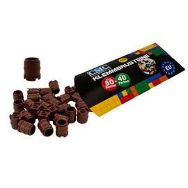 CMC imports 10 Clamping Blocks Wooden Barrel Barrel 2489 Container Building Blocks 2 x 2 Nubs with Compatible Bricks Barrels Bucket (090 - Brown)