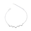 S925 Sterling Silver Heartbeat Wave Bracelet Geometric Wave Bling Fine