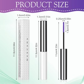 Volume Color Mascara, Violet Silk Fiber Eyelash Mascara with Soft Mascara Brush, No Clumping & No Smudging & No Flaking Curling, Long-Lasting Waterproof Eyelash Mascara with False Lash Effect