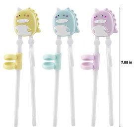 PandaEar Kid Chopsticks, Dinosaur Children Learning Practice Chopsticks for Beginners Toddler (3)
