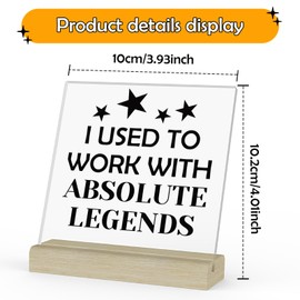 Leaving Gifts for Colleagues Going Away Gift for Coworker Acrylic Plaque with Stand Funny Office Desk Decor Goodbye Gift Happy Retirement Gifts New Job Farewell Gifts for Friends Boss Gifts