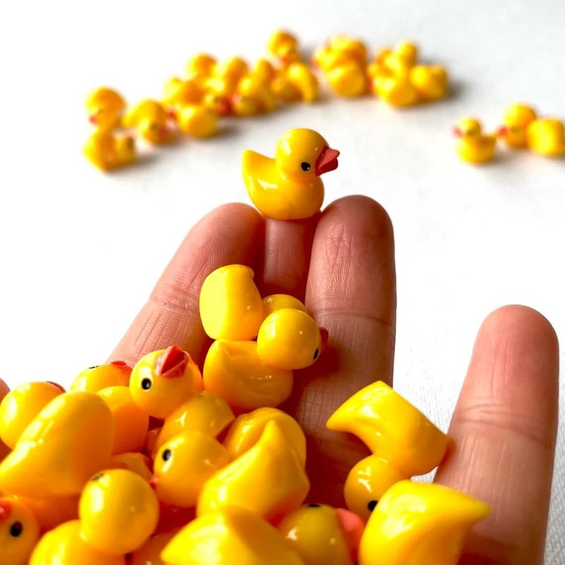 Mini Resin Ducks, Dollhouse Miniature Tiny Resin Ducks, Terrarium Fairy
