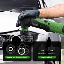 Ginour Cordless Mini Buffer Polisher for Car Detailing, 12V Mini Car Polisher Kit with 1"&1.2" Backing Plate,2X 2.0Ah Batteries and Accessories, RO/DA 6 Speeds for Polishing, Waxing, and Cleaning