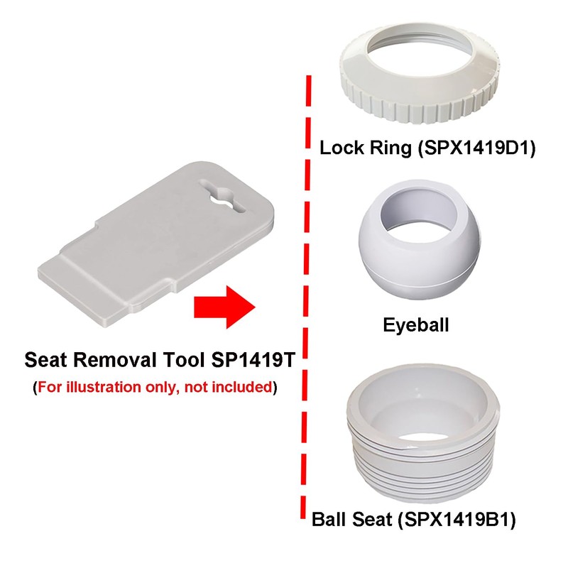 PoolSupplyTown Pool Spa Directional Flow Hydrostream Return Jet Fitting SP1419D