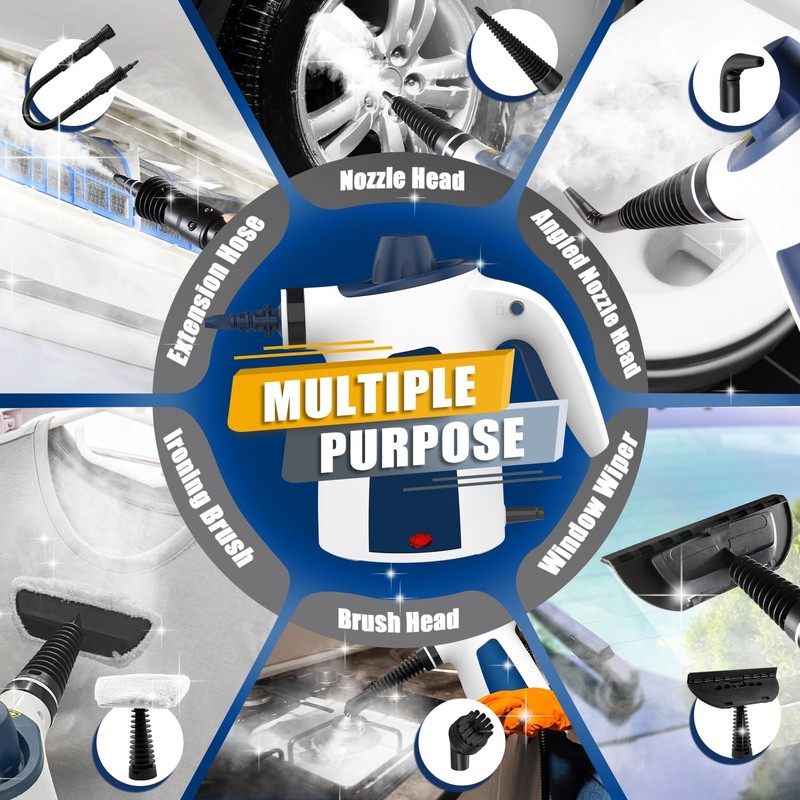 3 Pack Nylon Brushes Compatible with WHL-609 Steam Cleaner Replacement