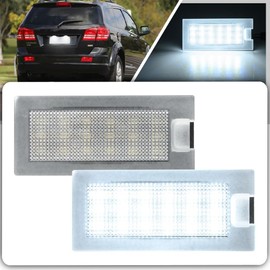 Journey Led License Plate Light for 2009-2020 Dodge Journey Super Bright 6000K Xenon White Error Free Led Rear Tag Number Plate Lamps OEM 68188219AA 68041378AA