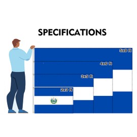 El Salvador Flag 2x3FT Salvadoran National Polyester Printed Latin America Flag With 2 Grommets For Salvadoran Themed Festival Event Parade Party Heritage Hispanic Month Decoration