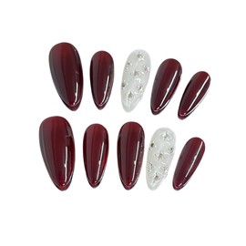 Handmade Nail Tip Short Oval Glitter Cat Eye Nail Pink Elegant Popular Bride False Nails 10 Pieces Included Storage Box Included