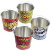 Assorted Super Hero Comic Book Theme Mini Metal Party Buckets
