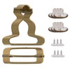 Amanaote 1.5" Inside Bottom Size Bronze Dungaree Fastener Overall Clip