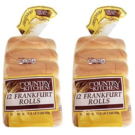 Country Kitchen Frankfurter Rolls for Hot Dogs or Maine Lobster - Pack of 12 or 24 Count