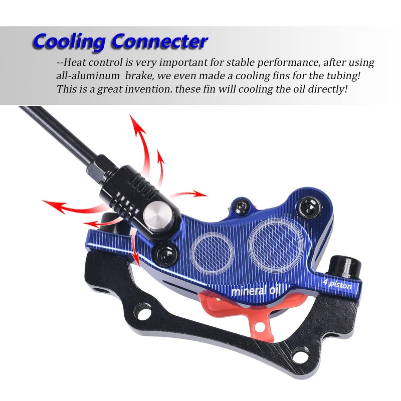 ThinkTop Bike 4 Piston Hydraulic Disc Brake, CNC Machining MTB