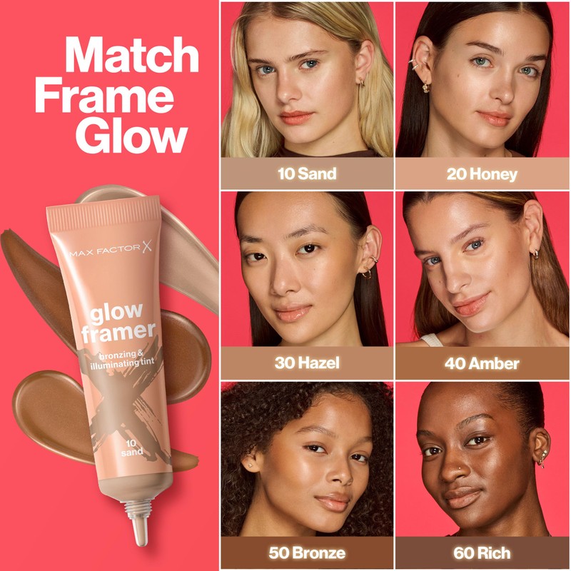Max Factor Glow Framer, 50 Bronze, Bronzing and Illuminating Tint,