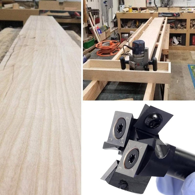 Slab Flattening Router Bits 1/2 Shank, 1-1/2”Cut Dia, 2+2 Insert