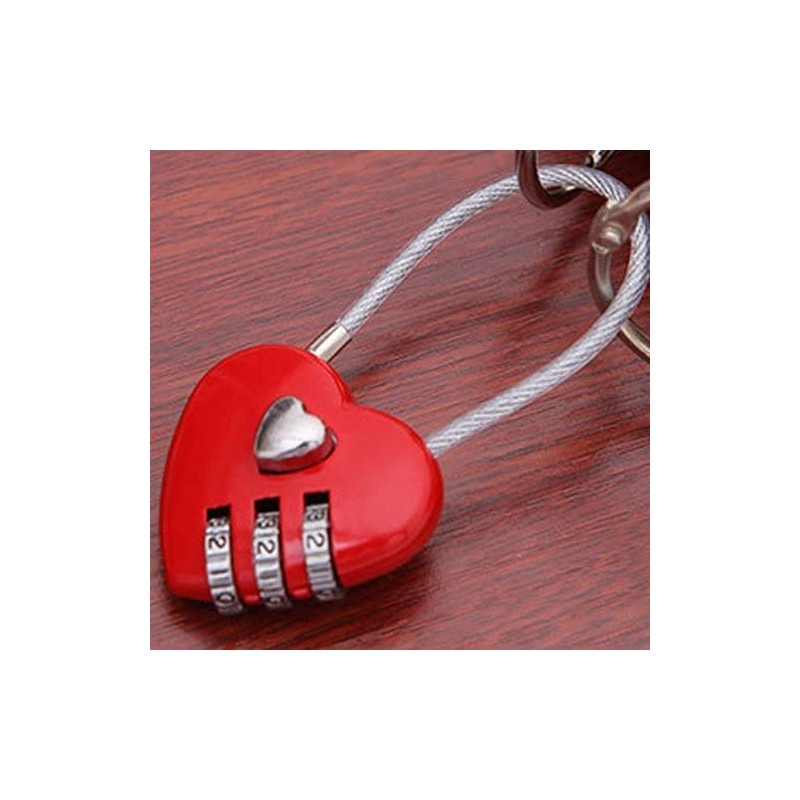 Mini Love Heart Lock,Red Heart Padlock, Mini Code Lock, Wire