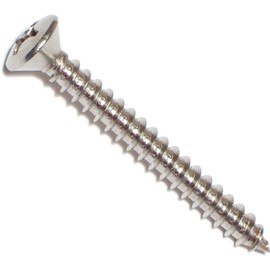 Hard-to-Find Fastener 014973198602 Phillips Oval Sheet Metal Screws, 12 x 2, Piece-10