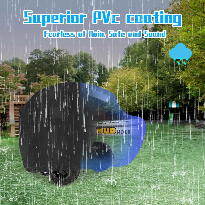 Concrete/Mud Mixer All-Weather Cover - 600D Oxford fabric Compatible with